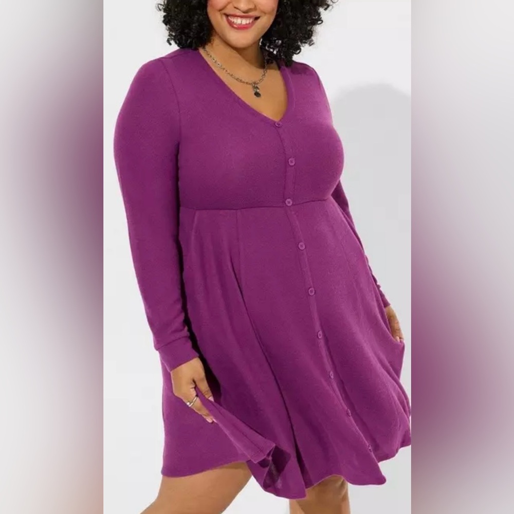 NWT Torrid at the knee hacci front placket skater Dress size 2X